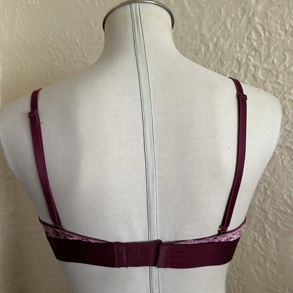 Victoria’s Secret Pink Purple Velvet Triangle Bralette Small